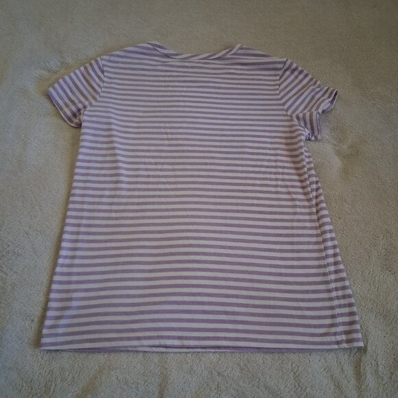 Amazon Girl's Size 14 Purple White Stripe T-Shirt & Shorts PJ Set - Picture 4 of 10